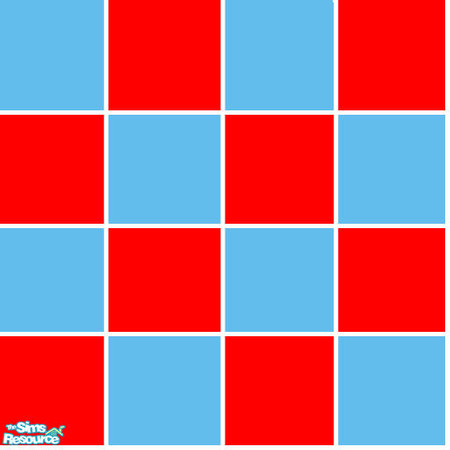 Sims 2 — Blue n Red Tile by cat3cm — by cat3cm