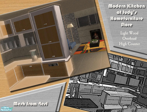 Sims 2 — Judy_Modern Kitchen Overhead High by judyhugsnoopy — Recolor of "4esf Modern Kitchen7". Hope you like
