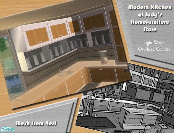 Sims 2 — Judy_Modern Kitchen Overhead Counter by judyhugsnoopy — Recolor of "4esf Modern Kitchen7". Hope you