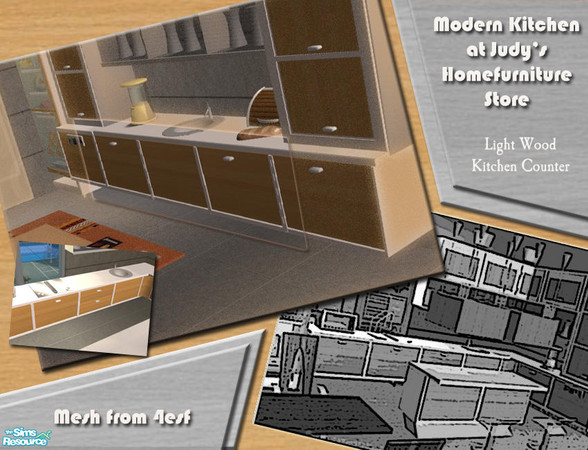 Sims 2 — Judy_Modern Kitchen Counter by judyhugsnoopy — Recolor of "4esf Modern Kitchen7". Hope you like it :D