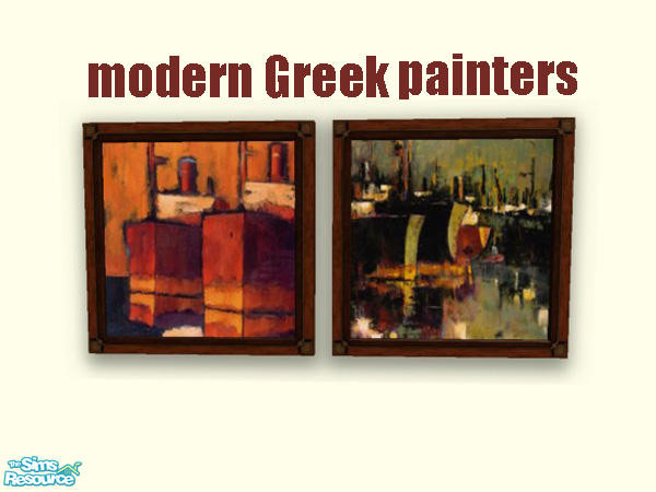 Sims 2 — Contemporary Greek Painters by tessasim — Exeptional Greek Painters will decorate your walls with wonderful