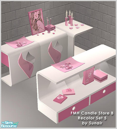 Sims 2 — FMH Candle Store B - Recolor set 5 by Sunair — FMH Candle Store B - Recolor set 5 (white)