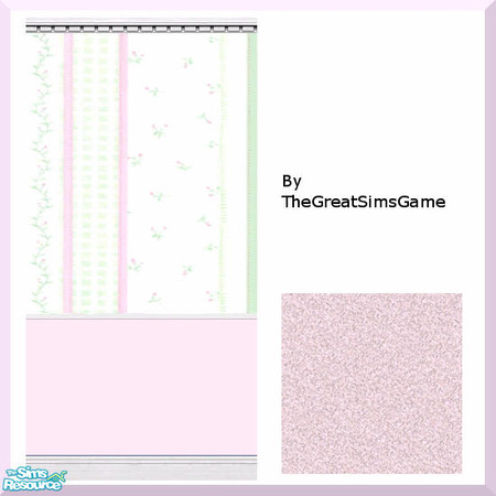 Sims 2 — Wallpaper with Matching Carpet by BarbAnn — 