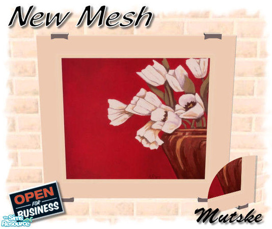 Sims 2 — Painting Square Set - New Mesh by Mutske — New Mesh. OFB Required.