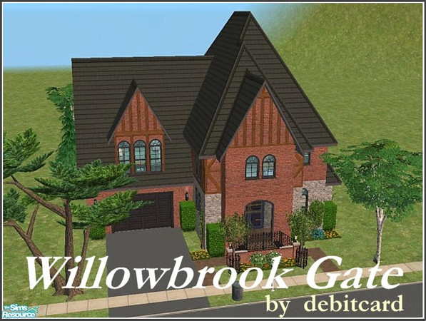 Sims 2 — Willowbrook Gate by debitcard — This cozy old estate features 3 Bedrooms, 2.5 Baths, Huge Country-Kitchen and a