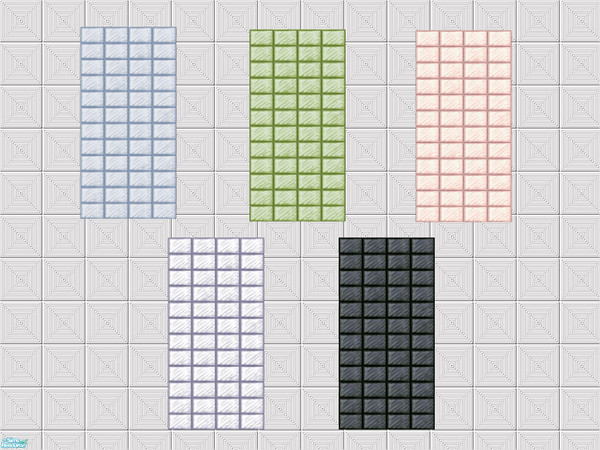 Sims 2 — Brick Glass In Color by Henwen — Recolors of Maxis Brick Glass walls. ~TSRAA~