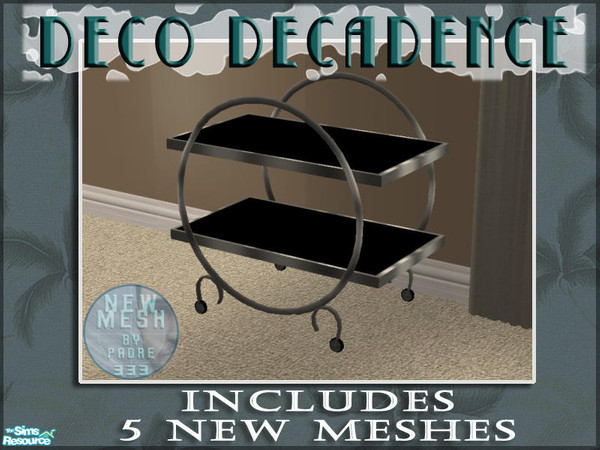 Sims 2 — Deco Decadence - Deco Trolley by Padre — A stylish, decadent art deco livingroom set for those who love that