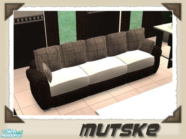 Sims 2 — Sofa by Mutske — Another recolors from the "New York" and "Dallas" set. Black and White.....