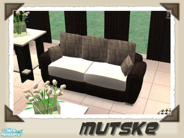 Sims 2 — Loveseat by Mutske — Another recolors from the "New York" and "Dallas" set. Black and