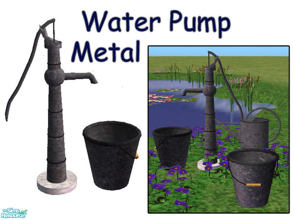 Sims 2 — Water Pump Metal by solfal — You need to download the uppdated wersion of the mesh file for these to work. I