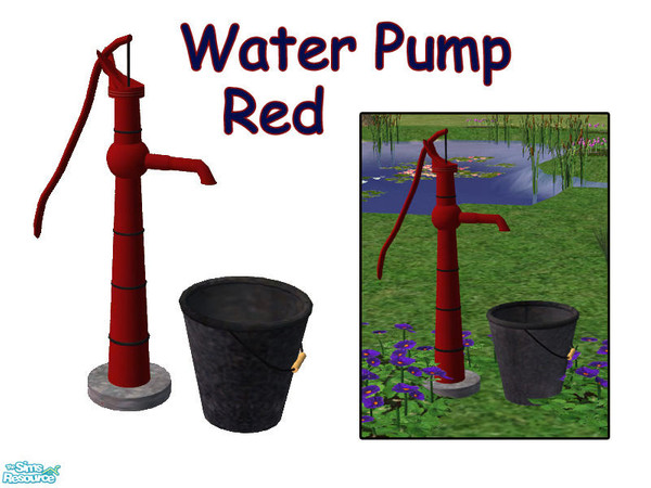 Sims 2 — Water Pump Red by solfal — You need to download the uppdated wersion of the mesh file for these to work. I have