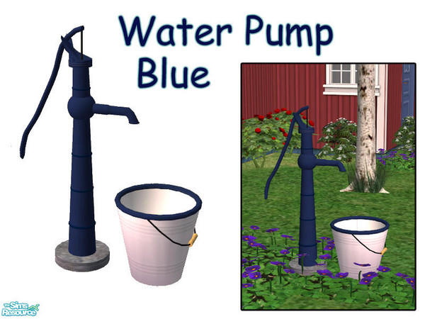 Sims 2 — Water Pump Blue by solfal — You need to download the uppdated wersion of the mesh file for these to work. I have
