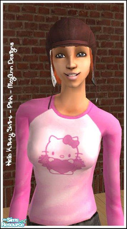 Sims 2 — Hello Kitty Pink by bubbleykitten — Pink Hello kitty tee. 