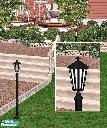 Sims 2 — 'Schinkel' Garden Gas Lantern 2 by chrissy6930 — 'Schinkel' Garden Gas Lantern 2 (medium). For another look