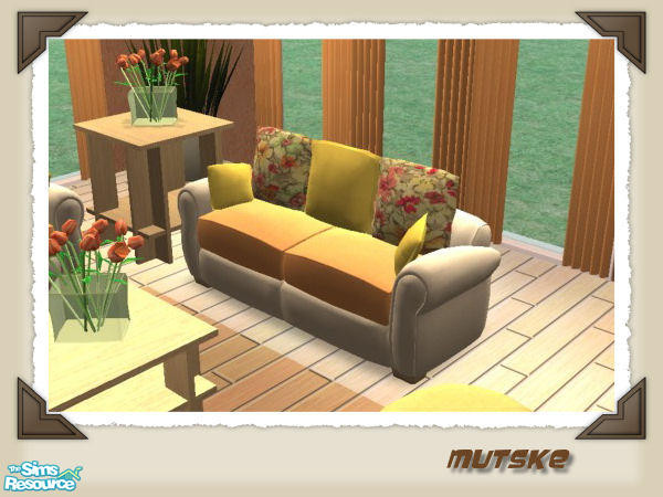 Sims 2 — Oslo Living and Diningroom - Loveseat by Mutske — Another recolors from the "New York" and