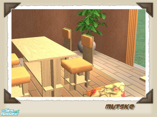 Sims 2 — Oslo Living and Diningroom - Diningchair by Mutske — Another recolors from the "New York" and
