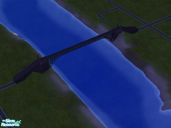 Sims 2 — Arabia by Dumbledork — Great for a downtown area. Two bridges and streets forming Large and small City blocks.