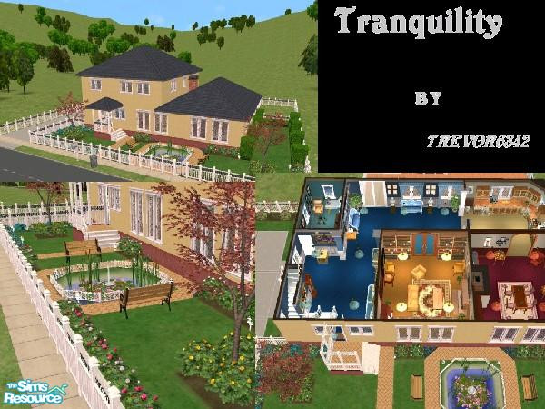 Sims 2 — Tranquility by oldmember_trevor6342 — A 4x3, 3 Bed, family home with all the usual extras. As always the garden