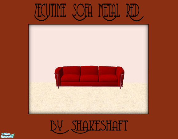 Sims 2 — Zecutime Sofa Metal Red by Shakeshaft — Part of a set of 7 recolours of the Zecutime Cityside Sofa with 7