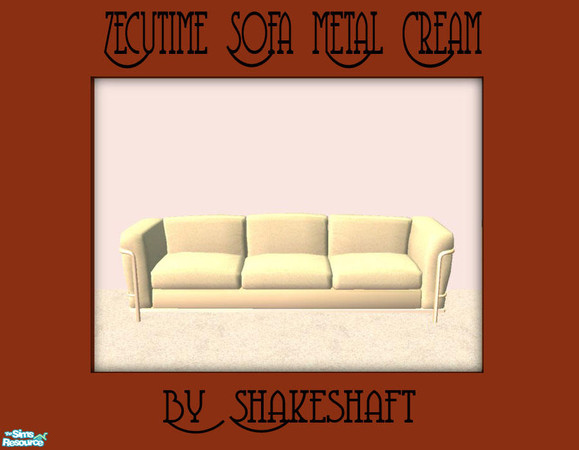 Sims 2 — Zecutime Sofa Metal Cream by Shakeshaft — Part of a set of 7 recolours of the Zecutime Cityside Sofa with 7