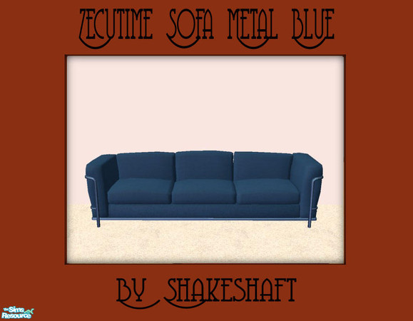 Sims 2 — Zecutime Sofa Metal Blue by Shakeshaft — Part of a set of 7 recolours of the Zecutime Cityside Sofa with 7