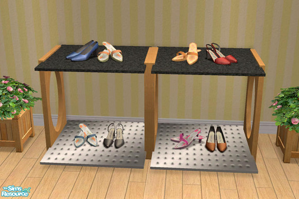 Sims 2 — Ladies' Footwear (Meshes & Recolors) by NoFrills — This set contains three new mesh files and nine recolors.