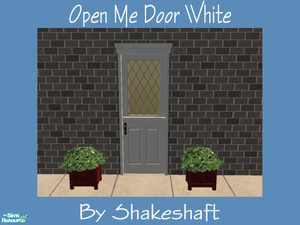 Sims 2 — Open Me Door White by Shakeshaft — Part of a set of matching recolours for the Open me Doors and Windows. **