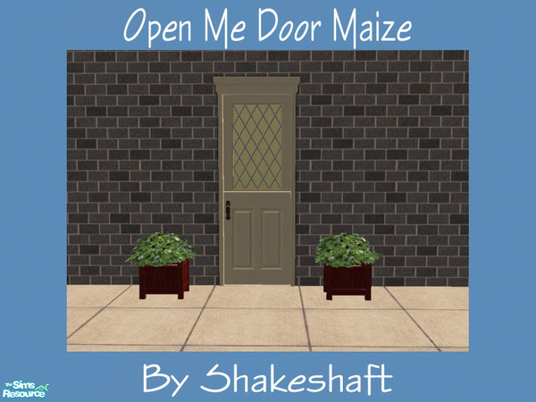 Sims 2 — Open Me Door Maize by Shakeshaft — Part of a set of matching recolours for the Open me Doors and Windows. **