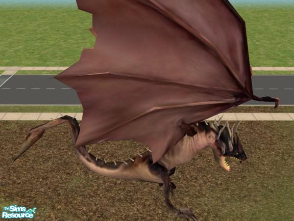 Sims 2 — Decorative Dragons - Individual Item by Suiryuue — Mesh File. Hungarian HornedTail Dragon makes a great addition