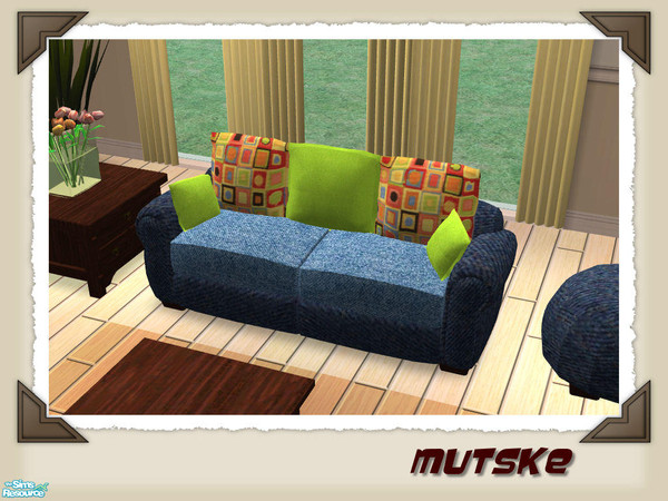 Sims 2 — Dallas Livingroom - Loveseat by Mutske — With 4 new meshes. And a recolor from my New York Livingroom set.