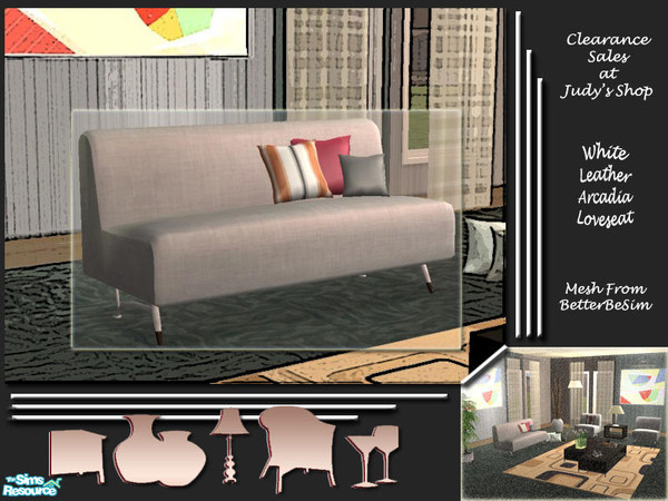 Sims 2 — Judy_Arcadia Loveseat by judyhugsnoopy — Recolor of BetterBeSim "Arcadia Living Room Set" Hope you