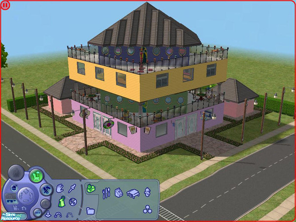 Sims 2 — Nightlife Downtown by Sheera — A great place for sims to meet, have fun, and share activities. The downtown lot