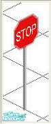 Sims 1 — Stop Sign by ElPants — Everyone needs a stop sign to help control traffic in front of there house at one time or