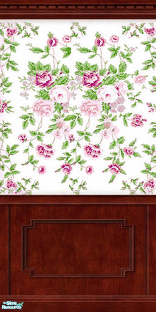 Sims 2 — Vintage Victorian Wallpaper by Cashcraft — It's not your usual Victorian wallpaper, it's bright and cheery and