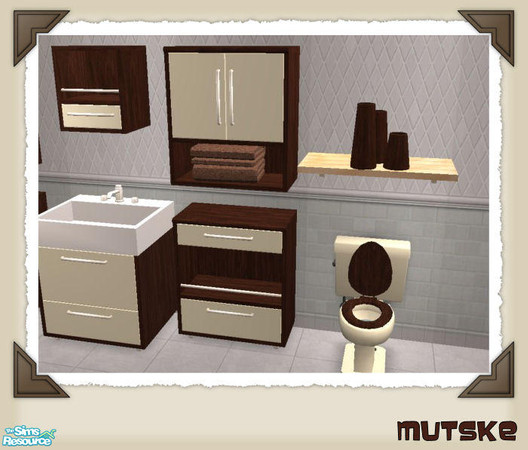 Sims 2 — New York Bathroom - Cupboard 1 by Mutske — Bathroom recolor. Meshes are from Shoukeir. You need to download