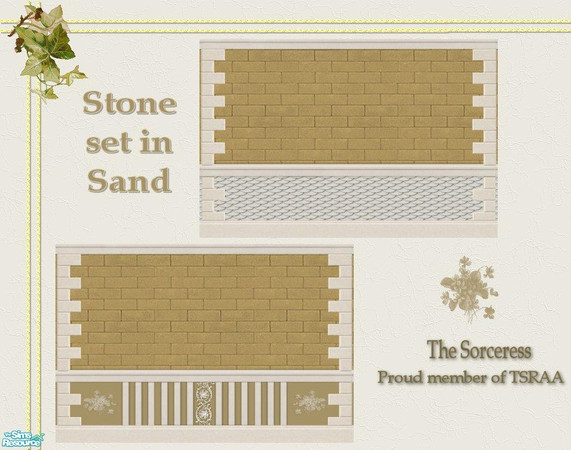 Sims 2 — Stone set in sand by thesorceress — Created by The Sorceress, Mac compatible