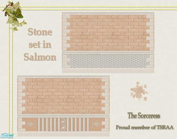 Sims 2 — Stone set in salmon by thesorceress — Created by The Sorceress, Mac compatible