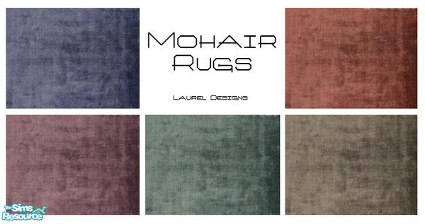 Sims 2 — Mohair Rugs Set by laurel37 — Plush, luxurious, mohair rugs in five elegant colors.