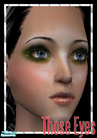 Sims 2 — Those Eyes - Combat by Bubbels — Intense coloured eyeshadow. 