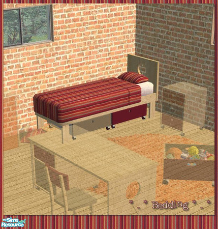 Sims 2 — Terracotta Childroom - Bedding by mirake — This room is ideal for your boys AND girls simmies. The set contains