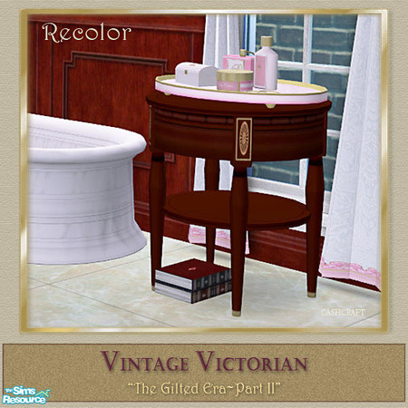 Sims 2 — Vintage Victorian Decor - Dark Endtable by Cashcraft — This Vintage Victorian Decor set, features decorative