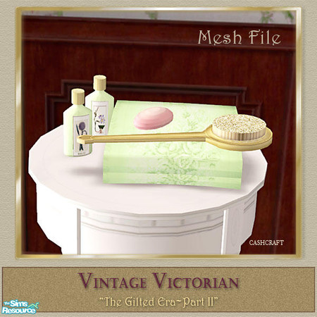Sims 2 — Vintage Victorian Decor - Towel_Brush by Cashcraft — This Vintage Victorian Decor set, features decorative