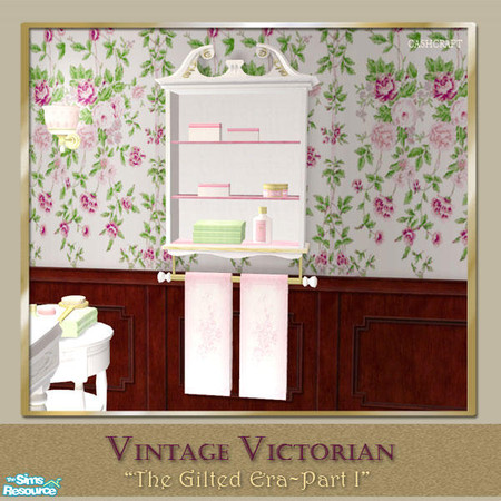Sims 2 — Vintage Victorian Bathroom - Cabinet  01 by Cashcraft — This Vintage Victorian Bathroom, features a porcelain