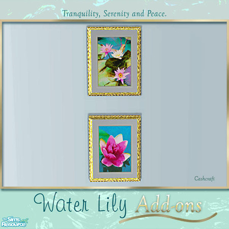Sims 2 — WaterLily Add-ons -- Two Paintings 002 by Cashcraft — Add-on to your "WaterLily" set with color