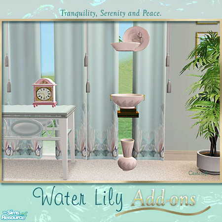 Sims 2 — WaterLily Add-ons - Deco Ware 01 by Cashcraft — Add-on to your "WaterLily" set with color coordinated