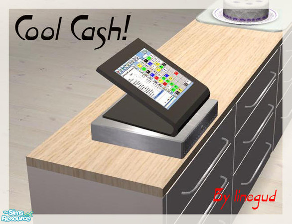 Sims 2 — Cool Cash - Touch screen - Black by linegud — A modern touch screen cash register..... Recolor. **TSRAA**