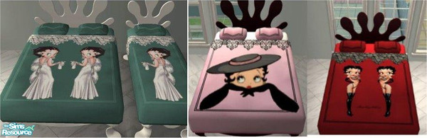 Sims 2 — Boop Bedding by oldmember_veedee1 — I FINALLY figured out how the twin bed is put together - Horrrraaaay!!!!