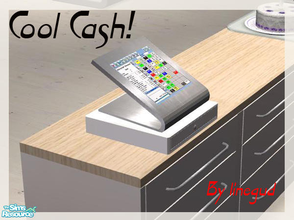 Sims 2 — Cool Cash - Touch screen - White base by linegud — A modern touch screen cash register..... Recolor. **TSRAA**