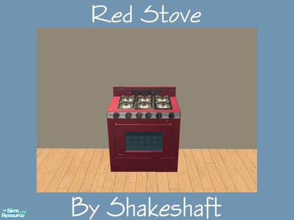 Sims 2 — Red Stove  by Shakeshaft — Part of a set of 5 recolours of the expensive stove. ** TSRAA **