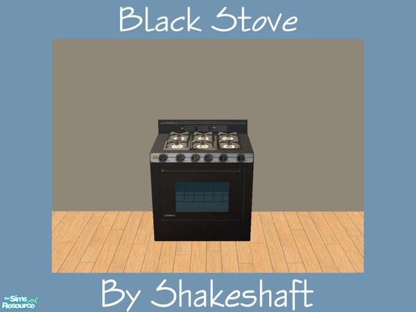 Sims 2 — Black Stove  by Shakeshaft — Part of a set of 5 recolours of the expensive stove. ** TSRAA **